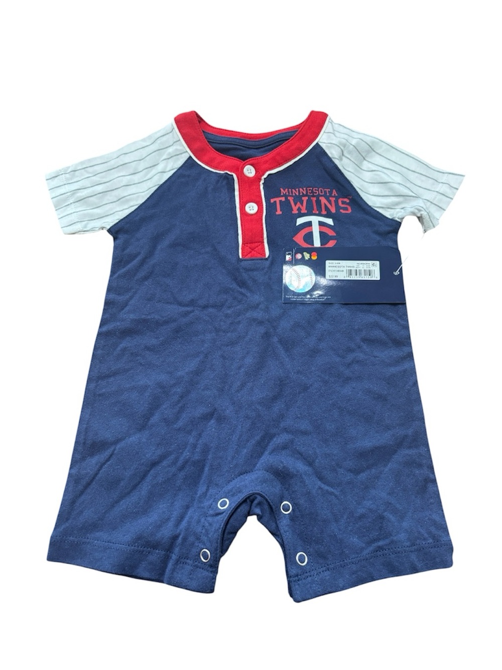 NEW Minnesota Twins Baseball Onesie MLB Short Sleeve Size Baby 3-6 Months